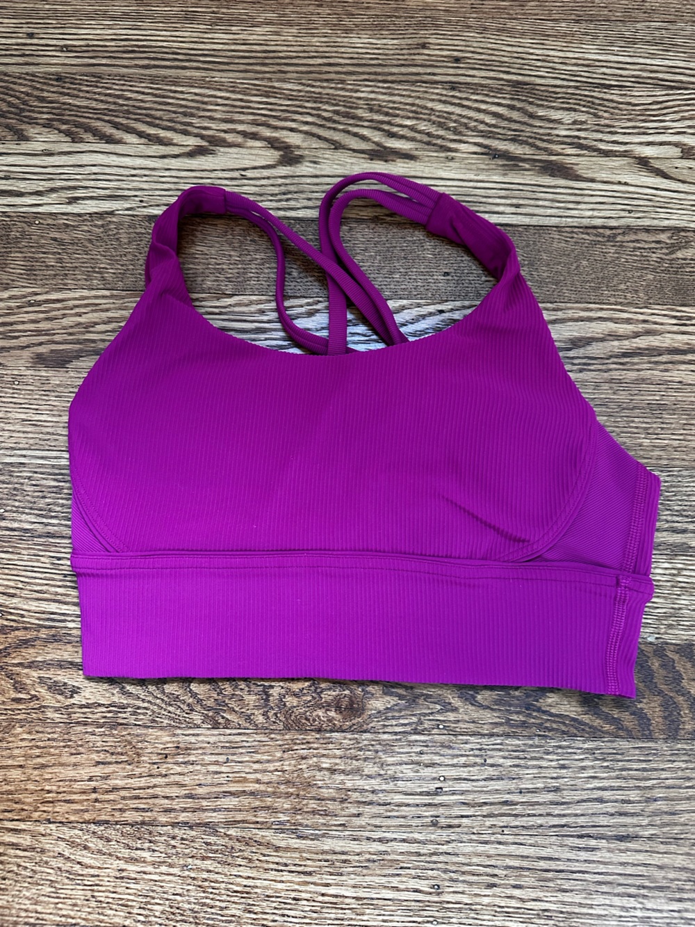 lululemon athletica Ribbed Deep Pink Sports Bra